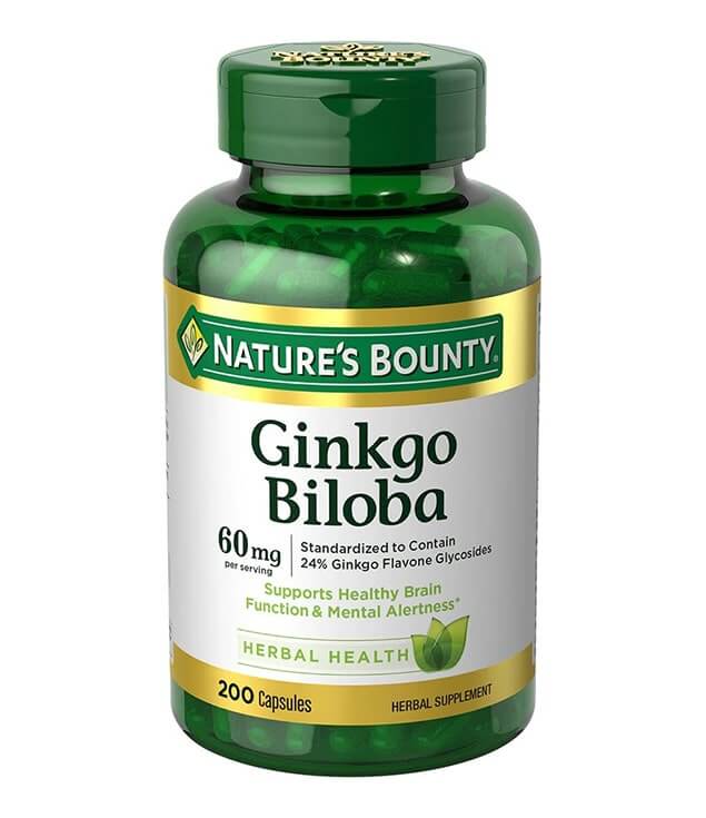NATURE'S BOUNTY | GINKGO BILOBA 60 MG HERBAL HEALTH CAPSULES